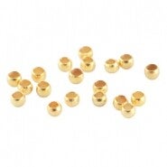 DQ Knijpkralen, 2.0mm (goud)