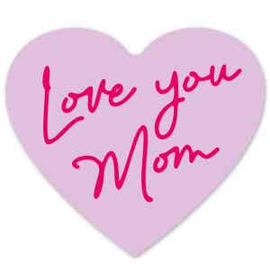 Kaartje hart love you mom