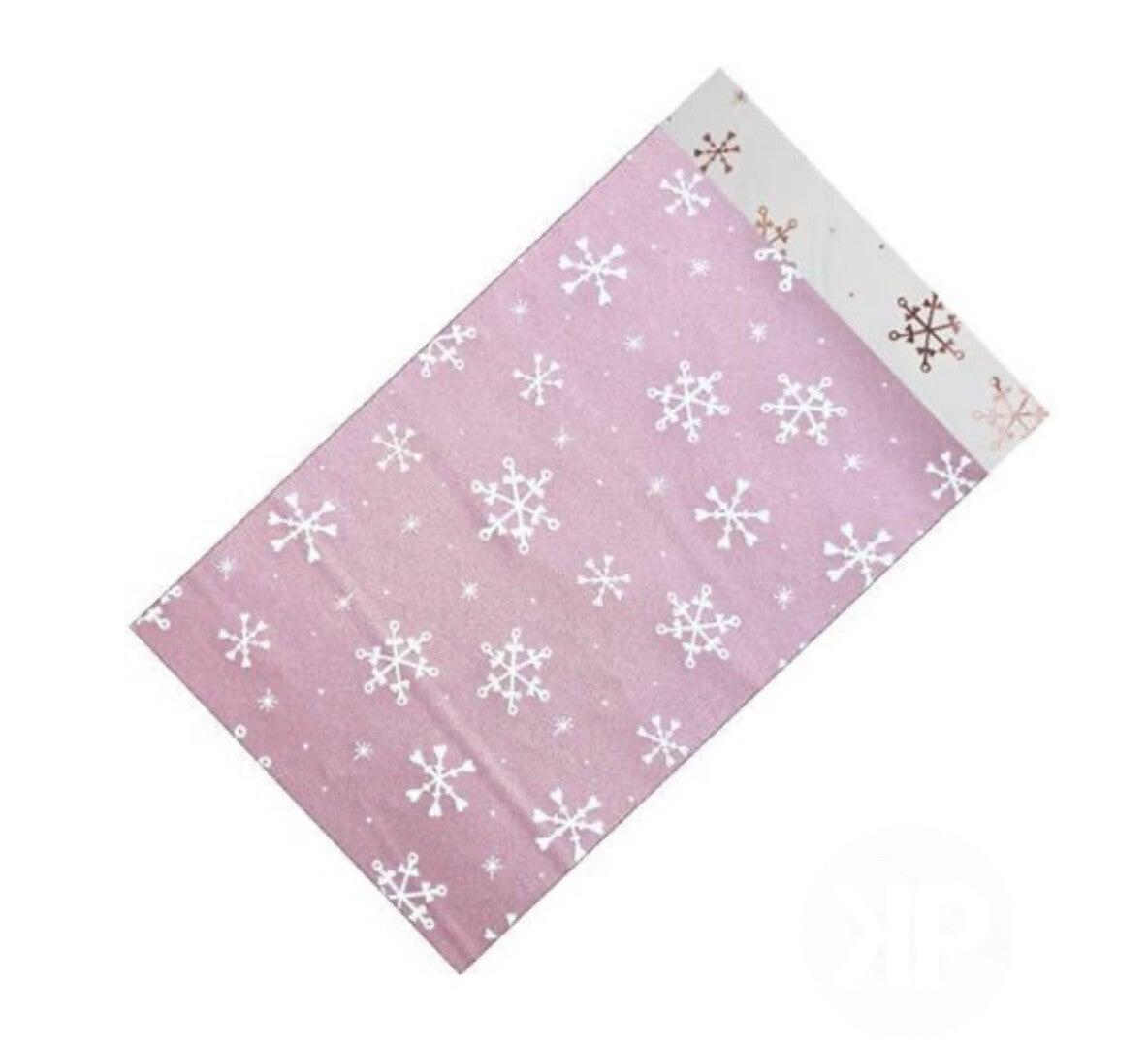 Cadeauzakjes Snow hearts Roze / wit