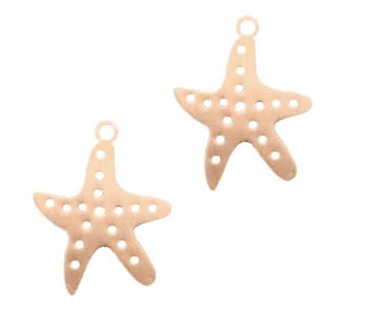 Bohemian hanger / bedel zeester rosé goud