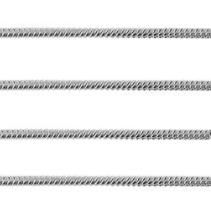 ROESTVRIJ STALEN (RVS) STAINLESS STEEL ONDERDELEN JASSERON SNAKE 1.6MM ZILVER
