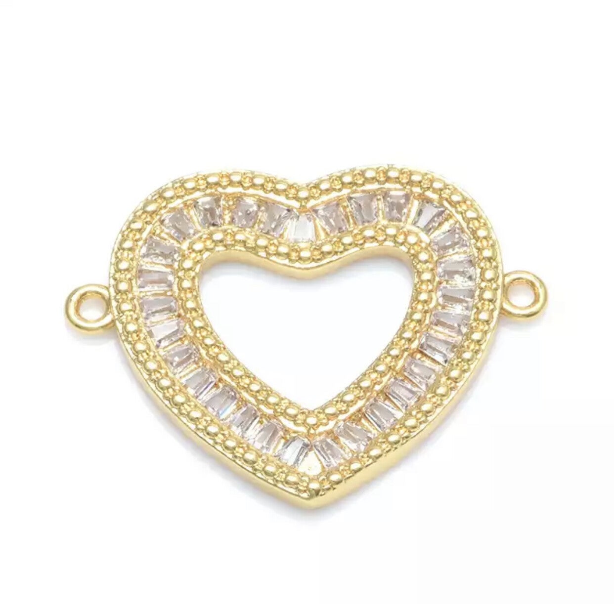 Zirkonia tussenstuk hart Goud