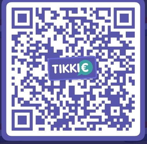 QR Code Tikkie voor  een vrije gift aan Minimasite.nl. Bedrag zelf invullen! Dank u wel!