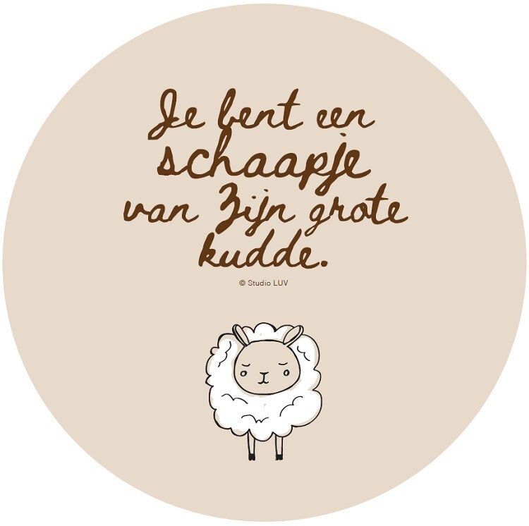 65507621 - Muurcirkel - Je bent een schaapje
