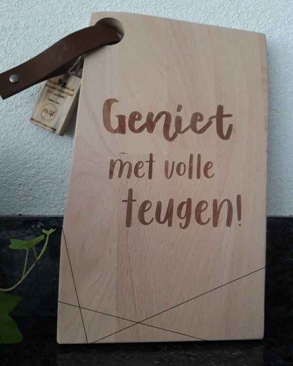 7865443 - Snijplank - Geniet met volle teugen