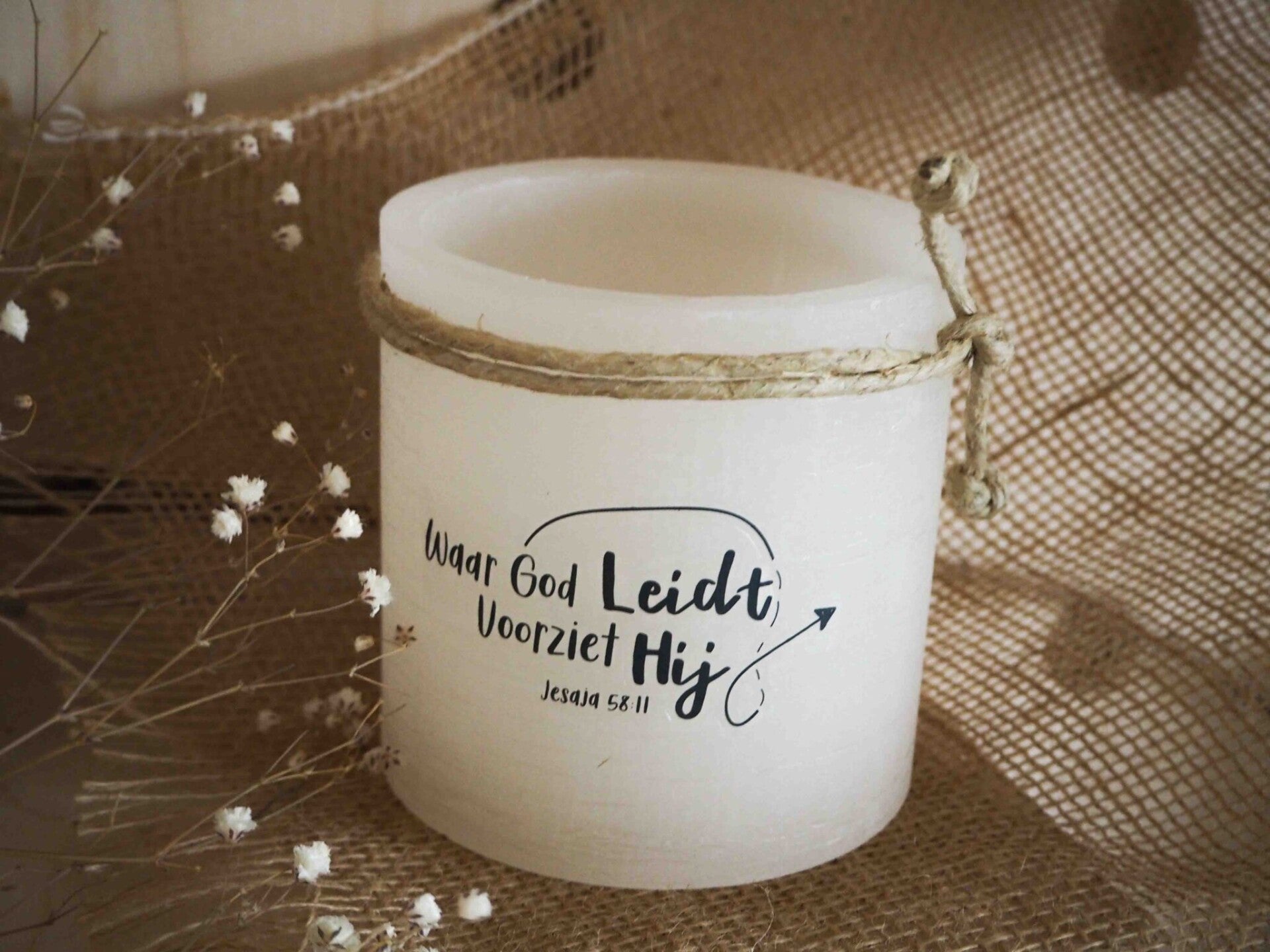 15521 - Windlicht S - Waar God leidt, voorziet Hij