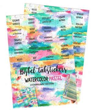 8719324353533 - Bijbel tabstickers - Watercolor Pastel