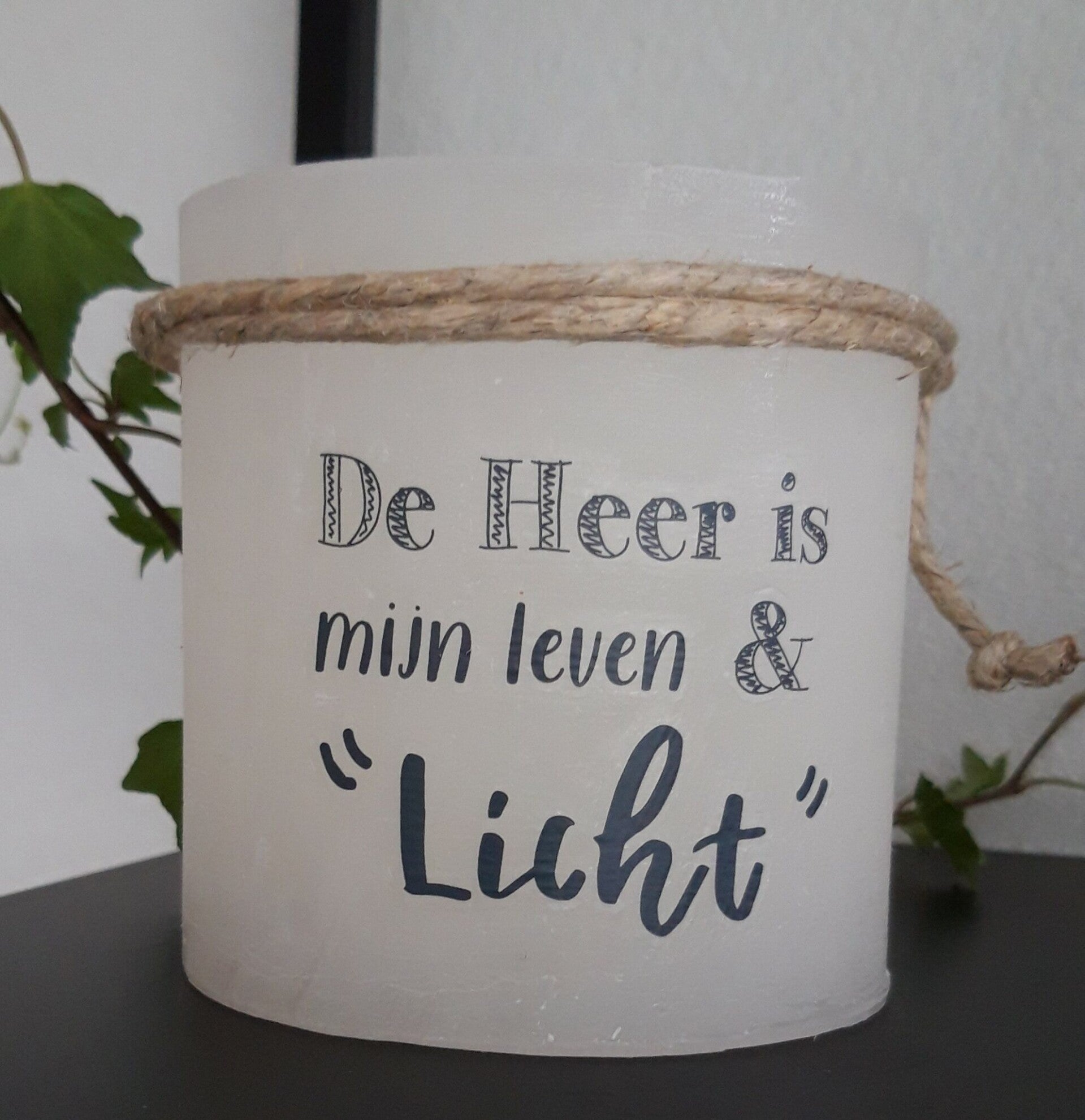 15534 - Windlicht S - De Heer is mijn Leven en Licht