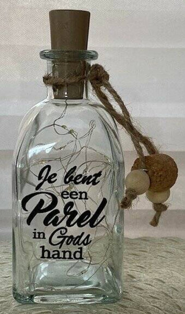 7422257146103 - Fles Led Light - Je bent een parel