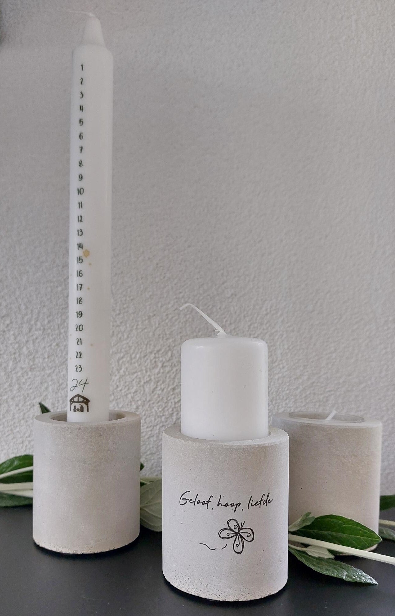 2022615 - Kaarsenstandaard - Geloof Hoop Liefde - Vlinder