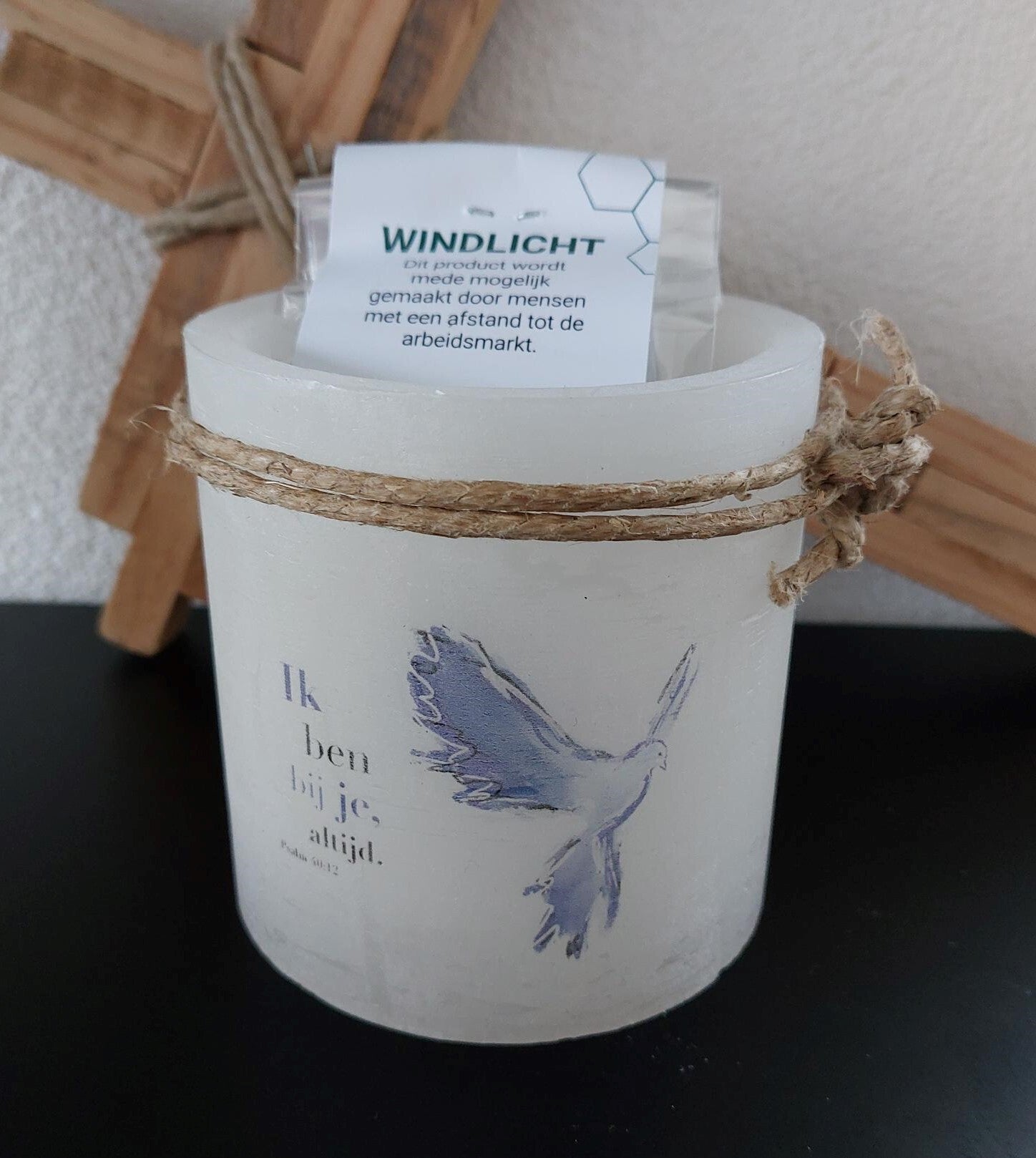 15583 - Windlicht S - Ik ben bij je, altijd