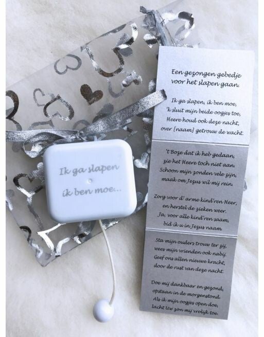 318223 - Muziekdoosje - Ik ga slapen ik ben moe - Zilver