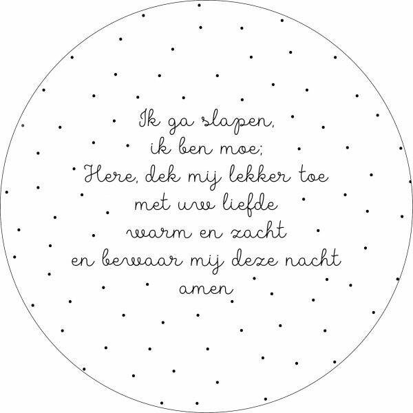 2020508 - Muurcirkel - Ik ga slapen ik ben moe