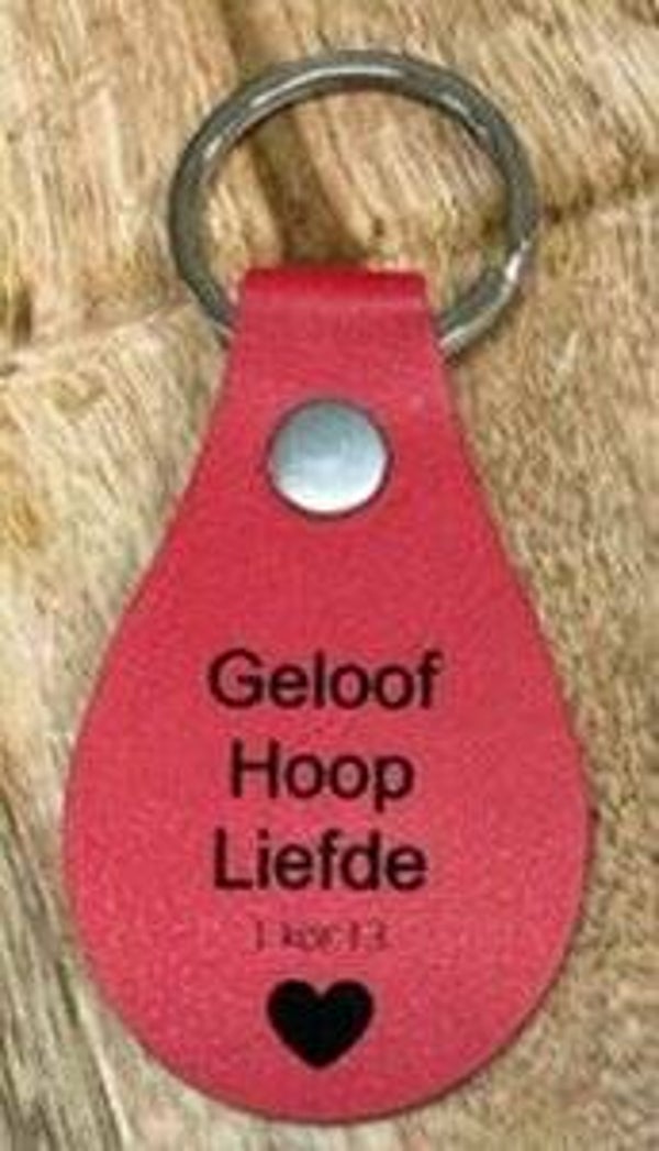 7422257138153 - Sleutelhanger - Geloof Hoop Liefde