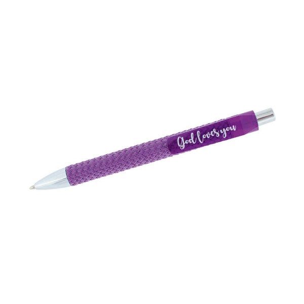 6494597 - Pen - God loves you - Paars