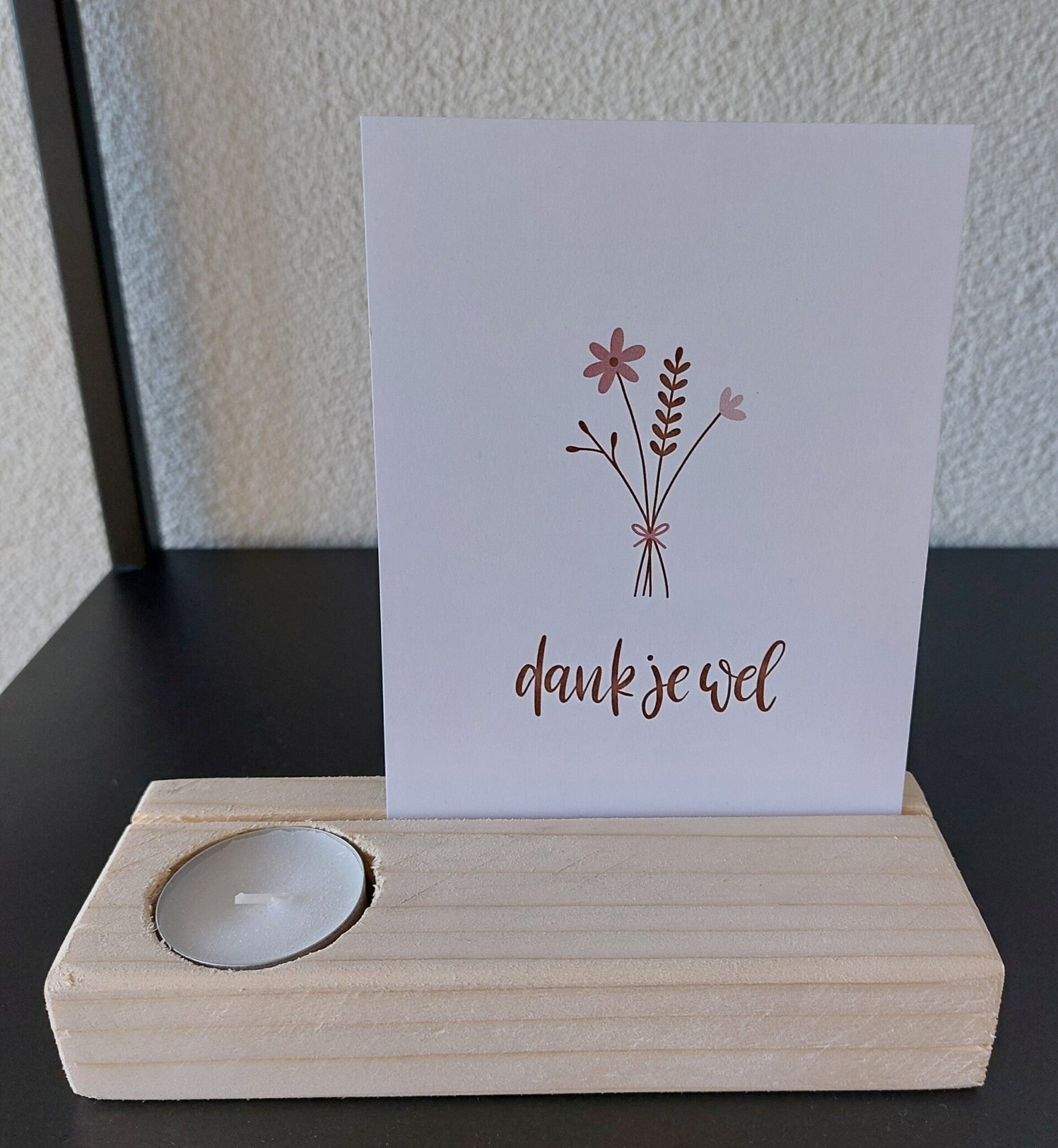 2021007 - Kaarthouder met waxinelichtje ( zonder kaart)