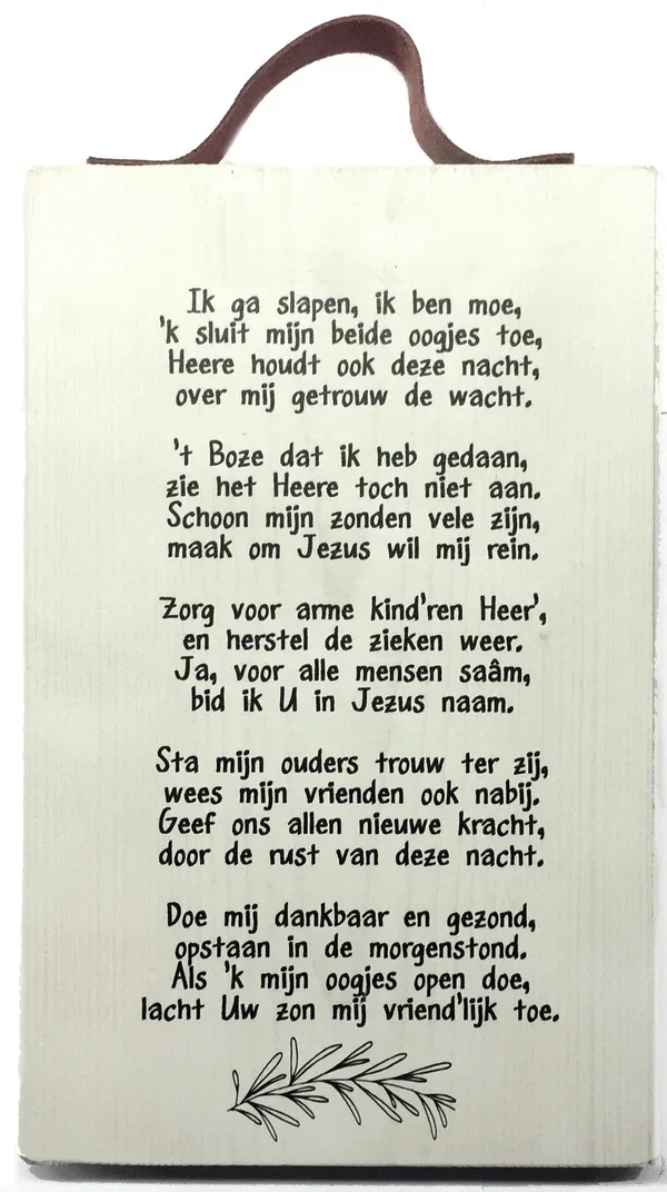 3162020090021 - Hangbord - Ik ga slapen, ik ben moe