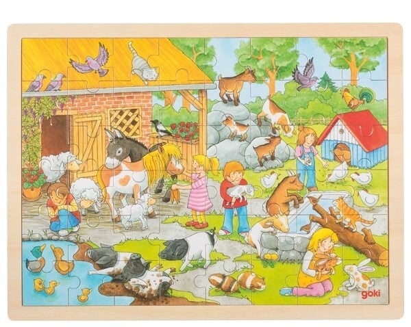 4013594576857 - Puzzel - Op de kinderboerderij