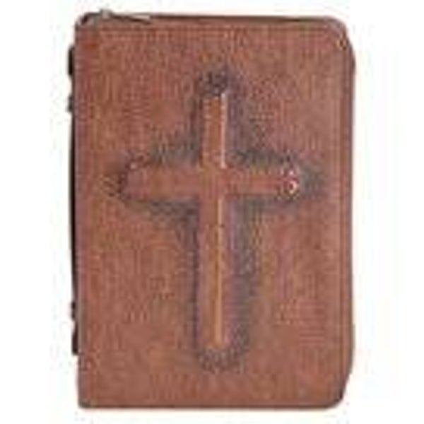 812839028366 - Bijbelhoes Large Vintage cross Brown