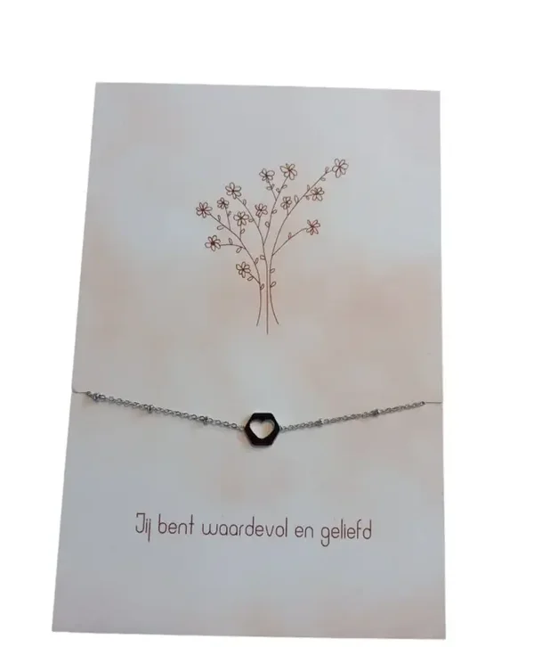 12112621 - Armbandje - Jij bent waardevol en geliefd lieve mam