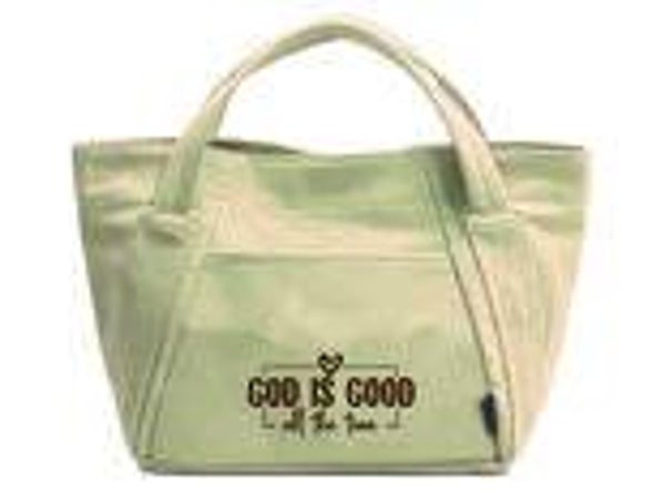 9555483834273 - Mini canvas draagtas - God is good