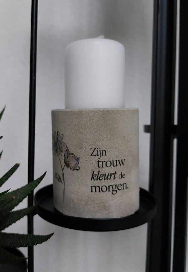 2022619 - Kaarsenstandaard rustiek - Zijn trouw kleurt...