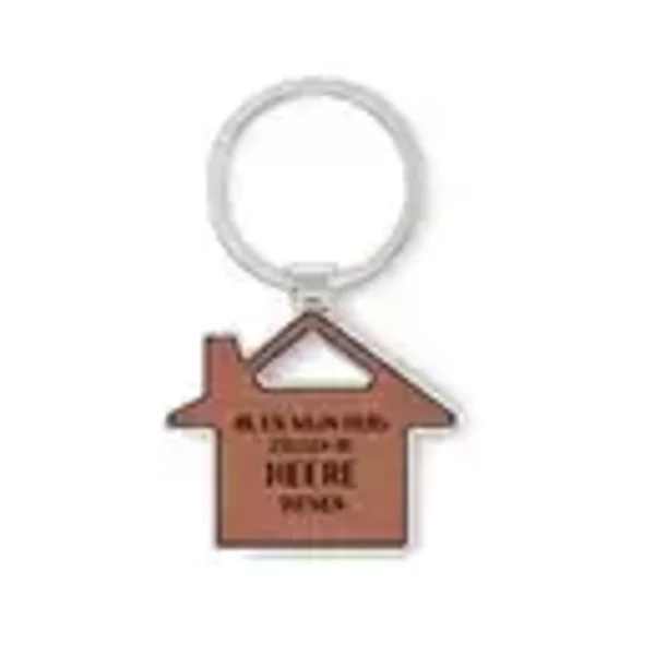 316202603076 - Ik en mijn huis - Sleutelhanger metaal en kunstleer