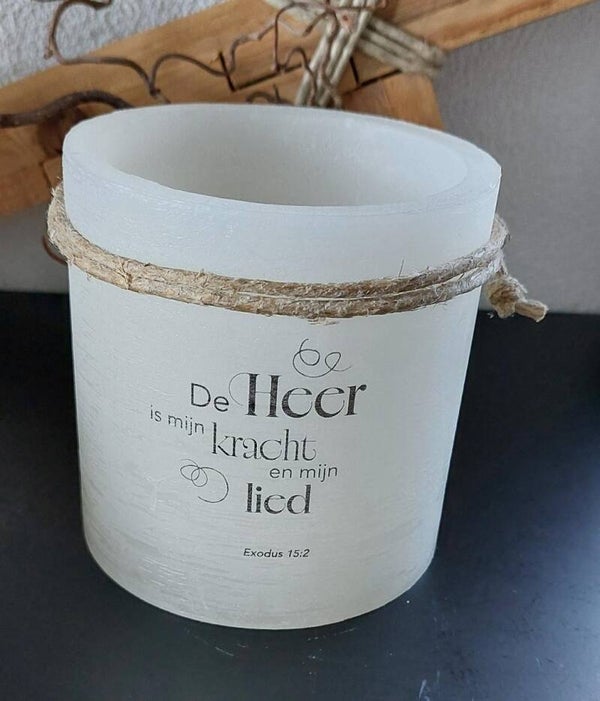 15612 - Windlicht S - De Heer is mijn kracht en mijn lied