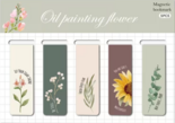 8785321610528 - Magnetische boekenleggers - Bloemen