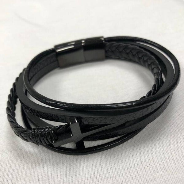 MA47902 - Armband leer - Kruis