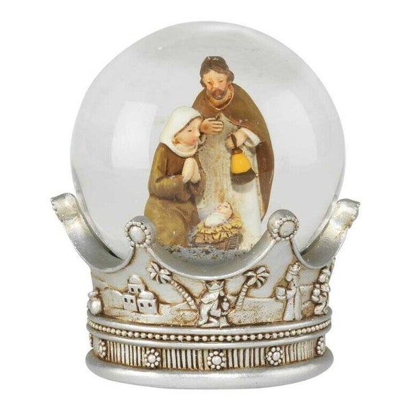 603799331678 - Kerst - Sneeuwbol Heilige familie op Kroonbasis
