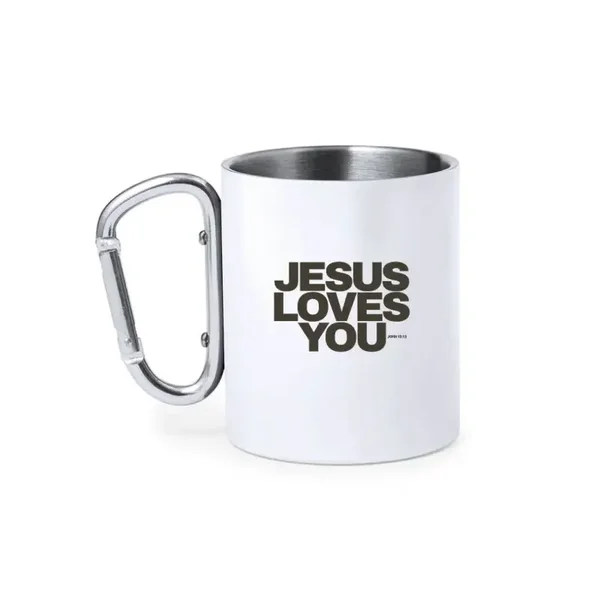 MA27724 - Mok met karabijnhaak - Jesus loves you