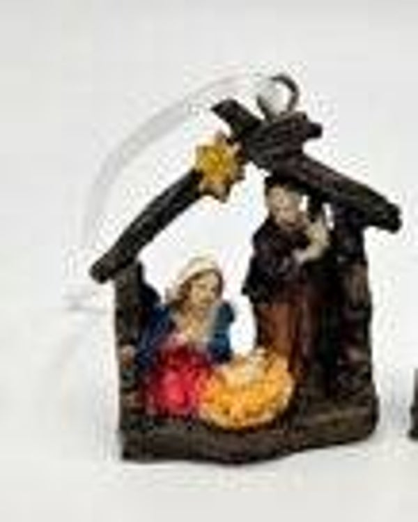 4039394220158 - Kerstornament Heilige familie in stal