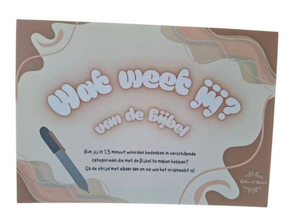121114233 - Spel - Wat weet jij van de bijbel?