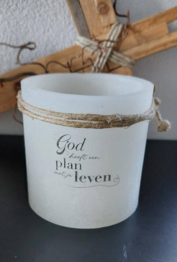 15610 - Windlicht S - God heeft een plan met je leven