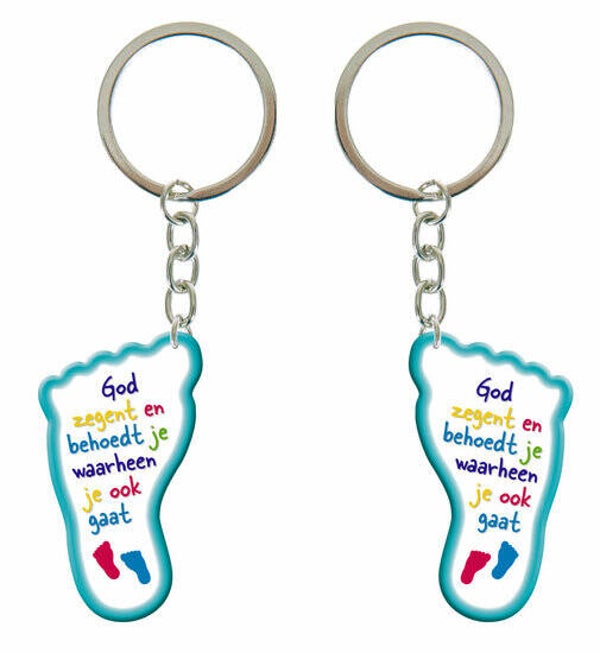 64953883 - Sleutelhanger - Voet God zegent
