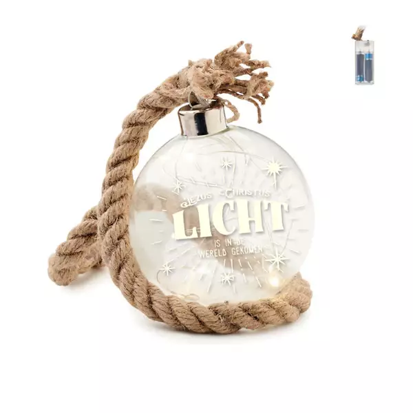 3162022090098 - Kerstbal met Led verlichting- Jezus is het Licht