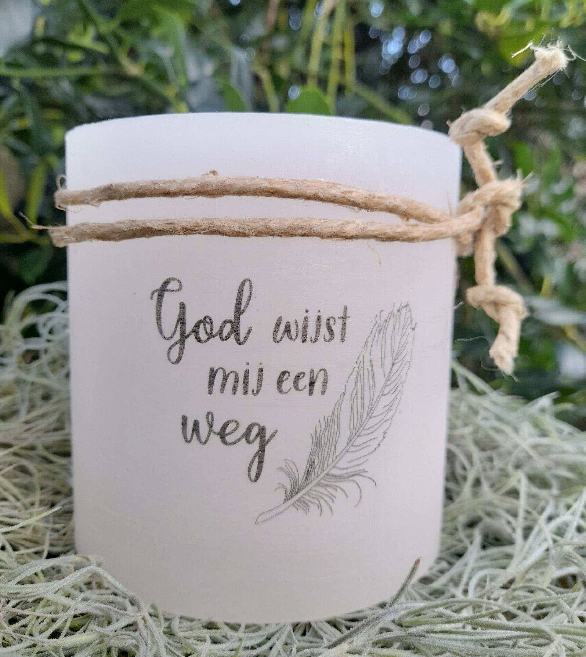 15557 - Windlicht S - God wijst mij een weg