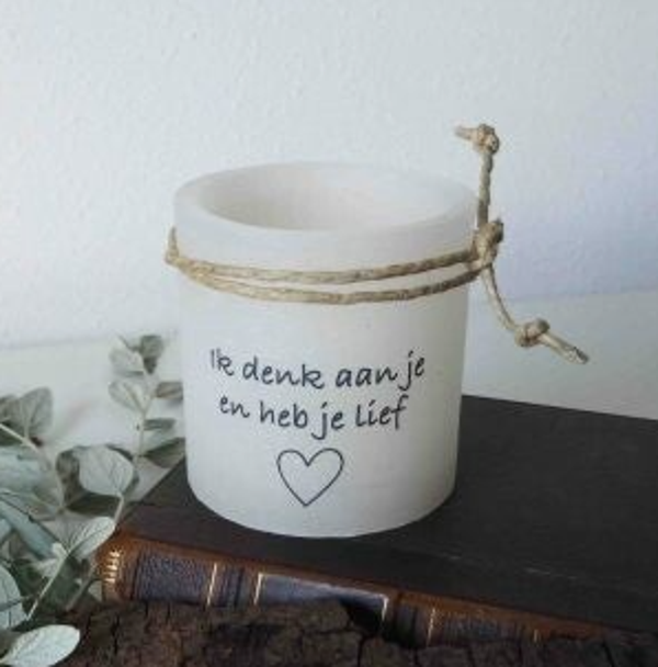 15533 - Windlicht S -  Ik denk aan je