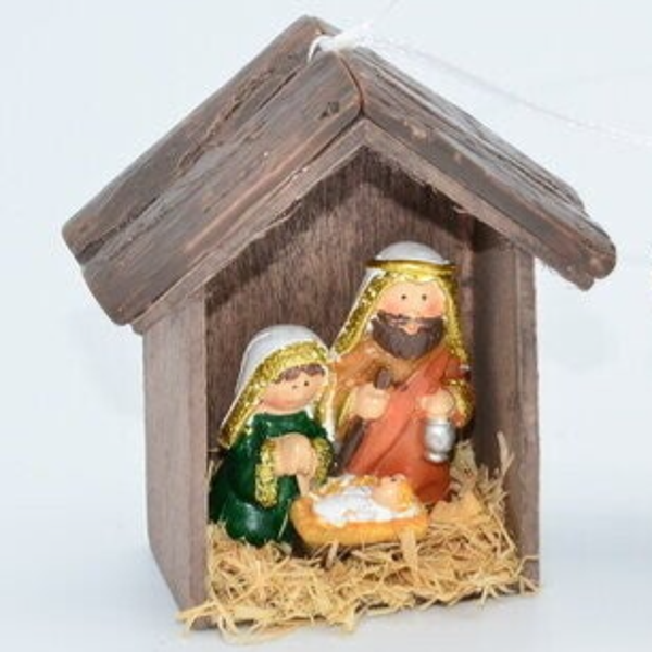 2022592782 - Kerst - Beeldje - Gekleurde kerststal