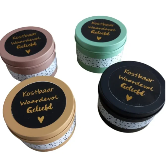 12117013 - Geurkaars in blik - Kostbaar Waardevol Geliefd