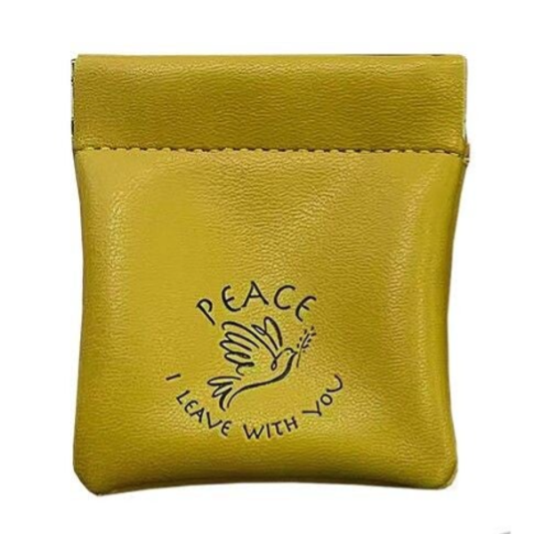 9555483834938 - Muntportemonnaie - I leave you - Geel