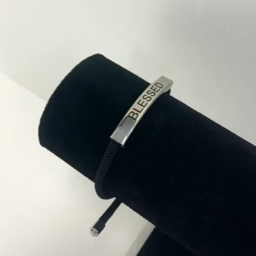 MA47612 - Touwarmband Blessed - Zwart