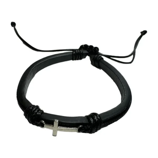 MA47646 - Armband leer - Kruisje