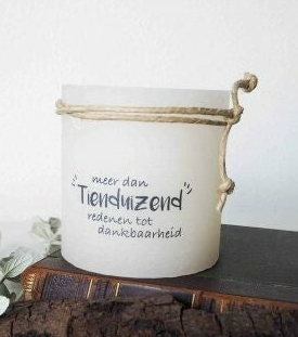 15529 - Windlicht S -  Meer dan Tienduizend redenen