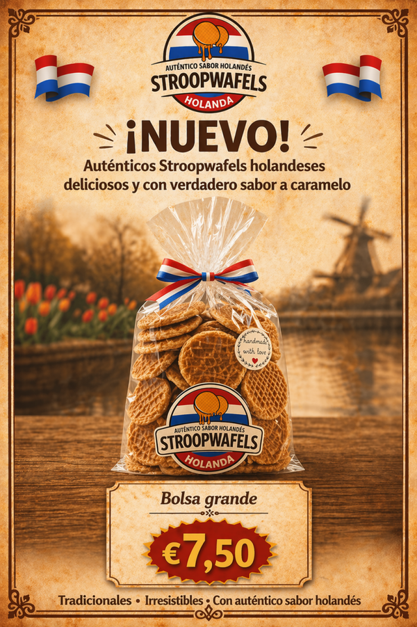 Bolsa grande stroopwafels pequeños