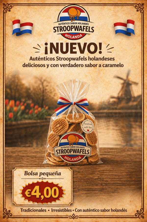Bolsa de pequeños stroopwafels holandeses