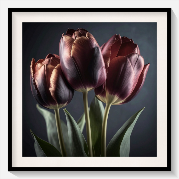 Dunkelrote Tulpen