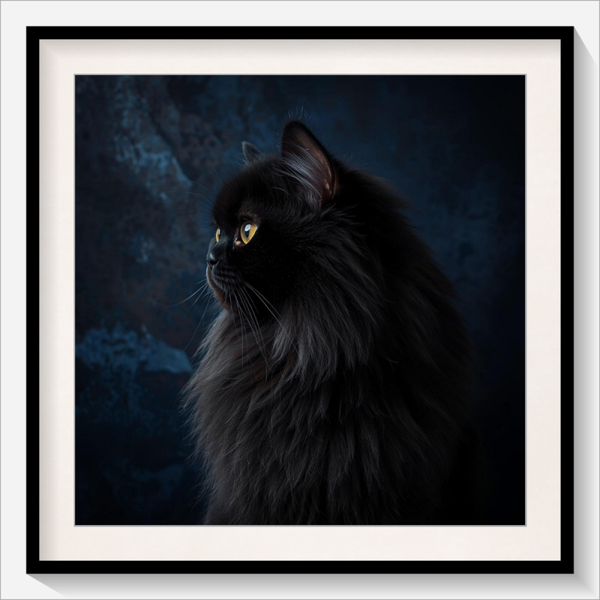 Schwarze Perserkatze