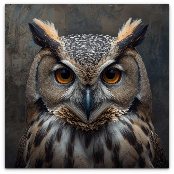 Owl with Orange Eyes
